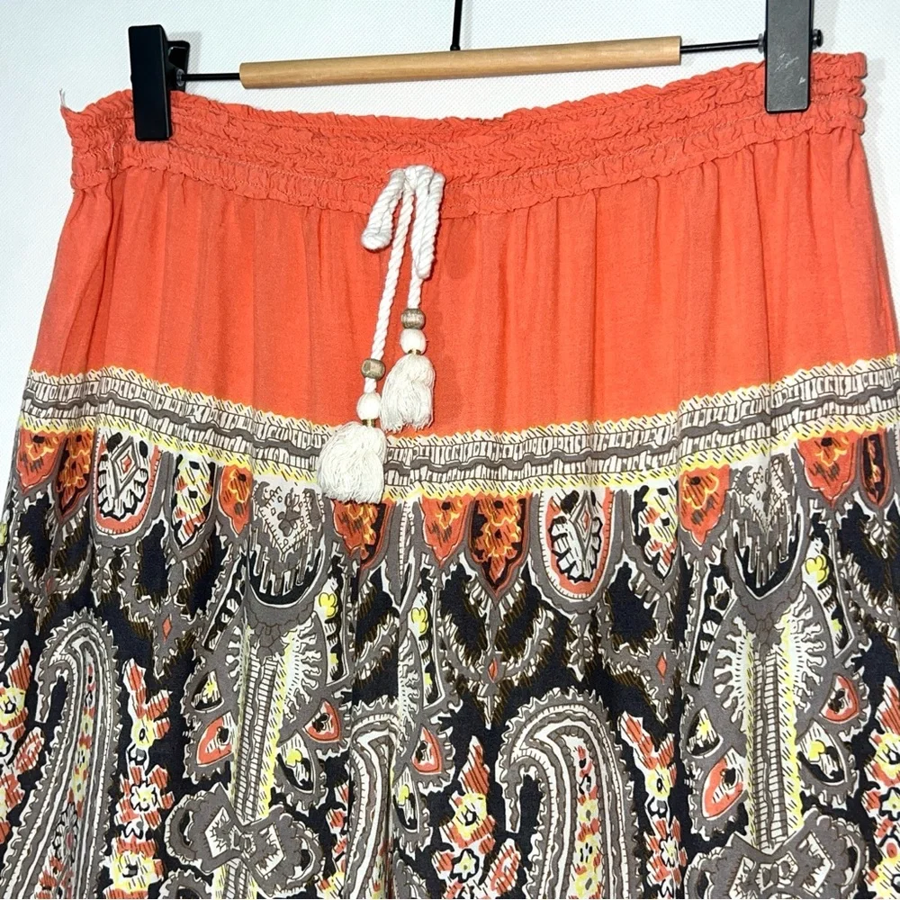 Anthropologie E By Eloise Mixed Print‎ Boho Wide Leg Size Small